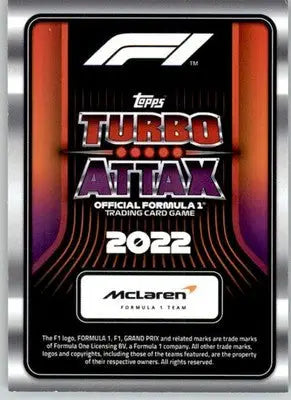 Lando Norris - 2022 Topps Turbo Attax F1 - #305 - Mirror Foil Pink Racing - Racing Card Single