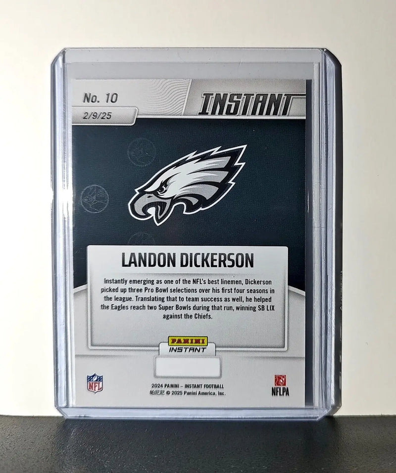 Landon Dickerson 2024 Panini Super Bowl LIX Champions NFL #10 Football Card - Football Card Single