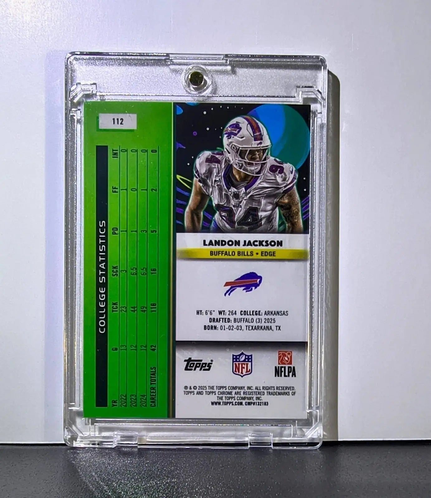 Landon Jackson Rookie 2025 Topps Chrome Cosmic Nucleus NFL #112 Buffalo Bills - Football Card Single