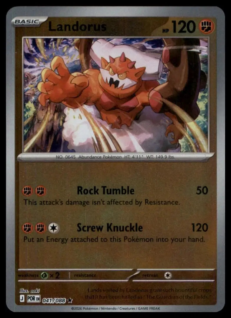 Landorus 041/088 Mega Evolution Perfect Order Holo Rare Pokemon