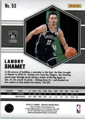 Landry Shamet - 2020-21 Panini Mosaic - #53 - Basketball - Basketball Card Single