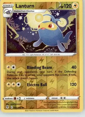 Lanturn - Evolving Skies - 053/203 - Reverse Holo LP Pokemon - Pokémon Card Single