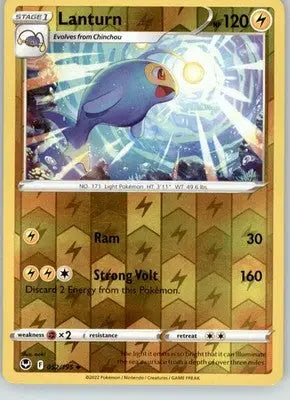 Lanturn - Silver Tempest - 052/195 - Reverse Holo LP Pokemon - Pokémon Card Single