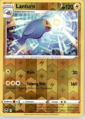 Lanturn - SWSH12: Silver Tempest - Reverse Holo LP - #052/195 - Pokémon Card Single