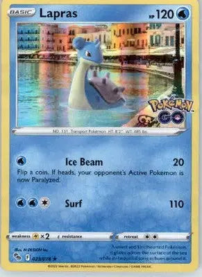Lapras - Pokemon GO - 023/078 - Holo NM - Pokémon Card Single