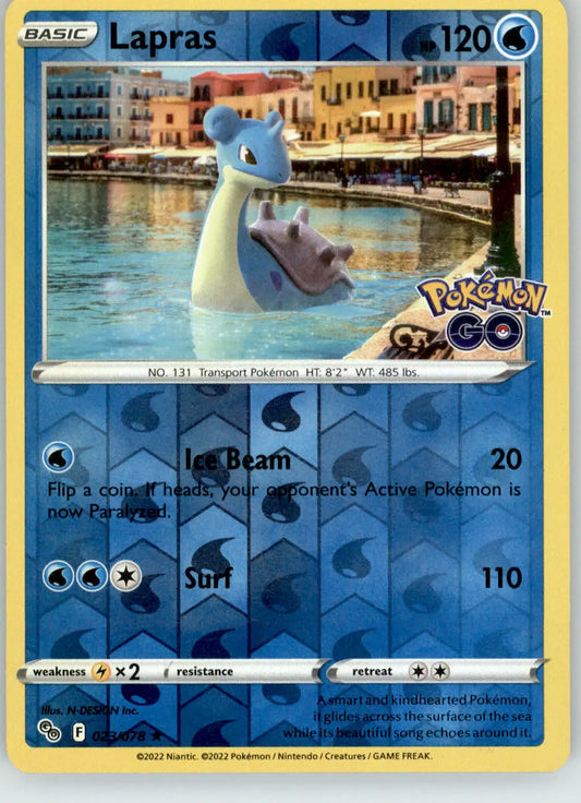 Lapras - Pokemon GO - 023/078 - Reverse Holo LP Pokemon - Pokémon Card Single