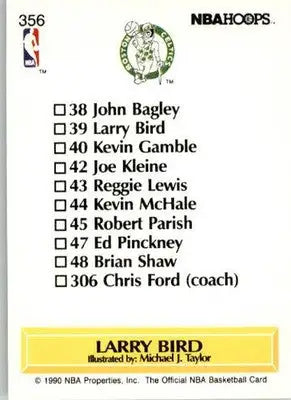 Larry Bird - 1990-91 Hoops - #356 - Basketball - Basketball Card Single