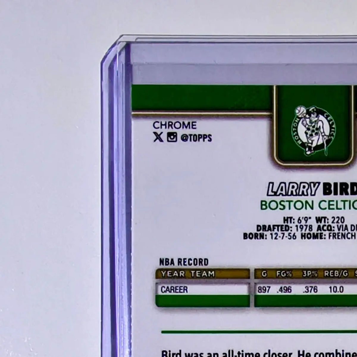 Larry Bird 2025-26 NBA Topps Chrome Update #143 Basketball Card Boston Celtics - Basketball Card Single