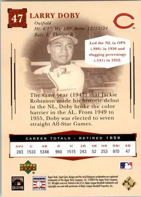Larry Doby - 2004 Upper Deck Sweet Spot Classic - #47 - Baseball - Baseball Card Single