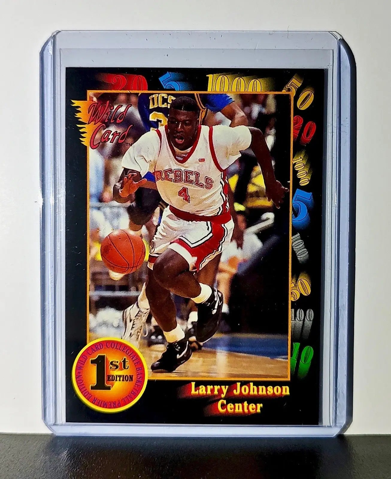 Larry Johnson 1992 Wildcard NBA #24 1st Edition Card UNLV Runnin’ Rebels