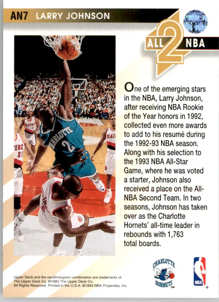Larry Johnson - 1993-94 Upper Deck - #AN7 - All-NBA Basketball - Basketball Card Single