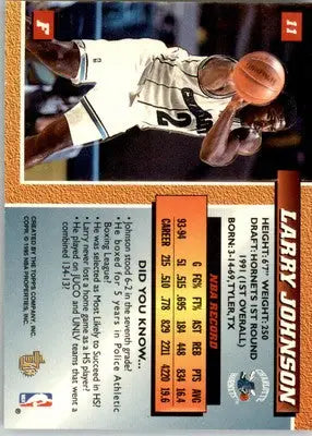 Larry Johnson - 1994-95 Topps Embossed - #11 - Basketball - Basketball Card Single