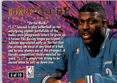 Larry Johnson - 1994-95 Ultra - #3 - Ultra Power Basketball - Basketball Card Single
