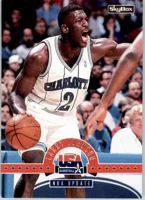 Larry Johnson - 1994 SkyBox USA - #10 - Basketball - Basketball Card Single