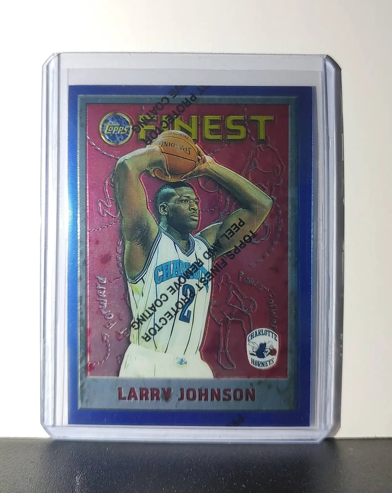 Larry Johnson 1995-96 Topps Finest NBA #233 Card Hornets