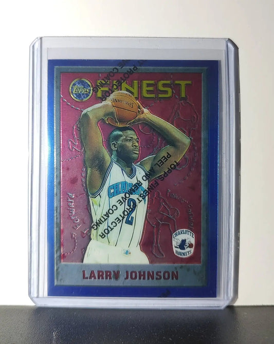 Larry Johnson 1995-96 Topps Finest NBA #233 Card Hornets - Basketball Card Single