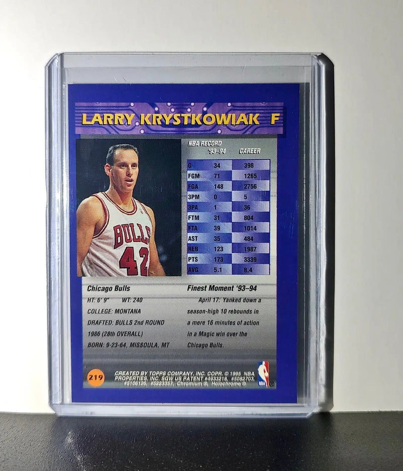Larry Krystkowiak 1994-95 Topps Finest #219 Basketball Card