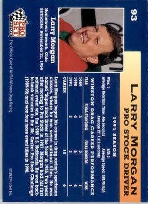 Larry Morgan - 1992 Pro Set NHRA - #93 - Racing - Racing Card Single