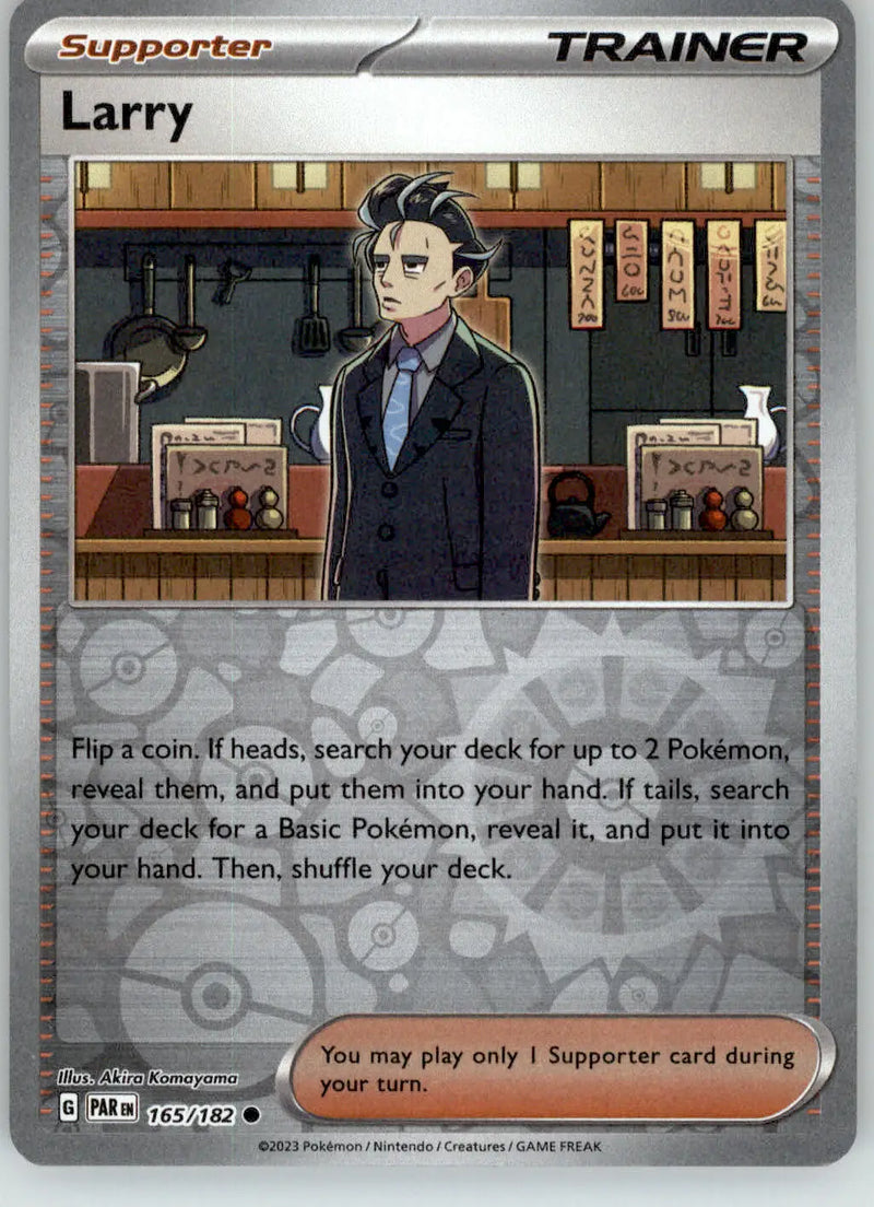 Larry - Paradox Rift - 165/182 - Reverse Holo NM Pokemon