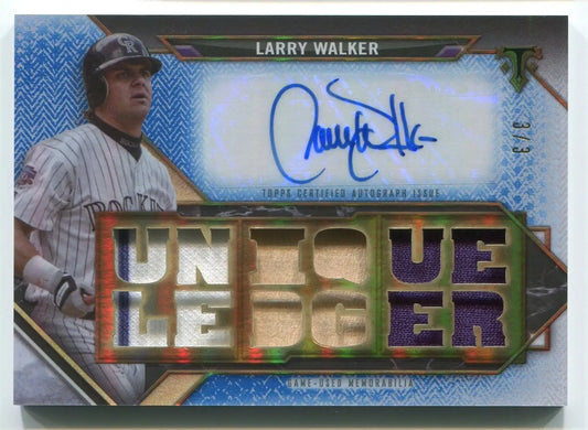Larry Walker 2021 Topps Triple Threads #TTAR-LW4 Colorado Rockies HOF Auto #3/3 - Baseball Card Single