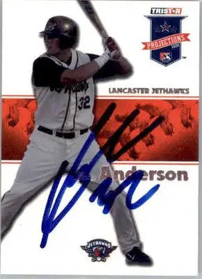Lars Anderson - 2008 TriStar PROjections - #18 - AUTO Baseball - Baseball Card Single