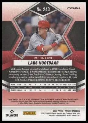 Lars Nootbaar 2022 Panini Mosaic Pink Camo Mosaic #243 St. Louis Cardinals - Baseball Card Single