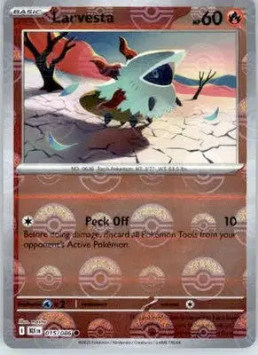 Larvesta - Poke Ball Pattern - SV: Black Bolt - 015/086 - Holo NM - Pokémon Card Single