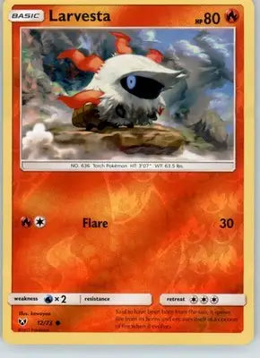 Larvesta - Shining Legends - 12/73 - Reverse Holo LP - Pokémon Card Single