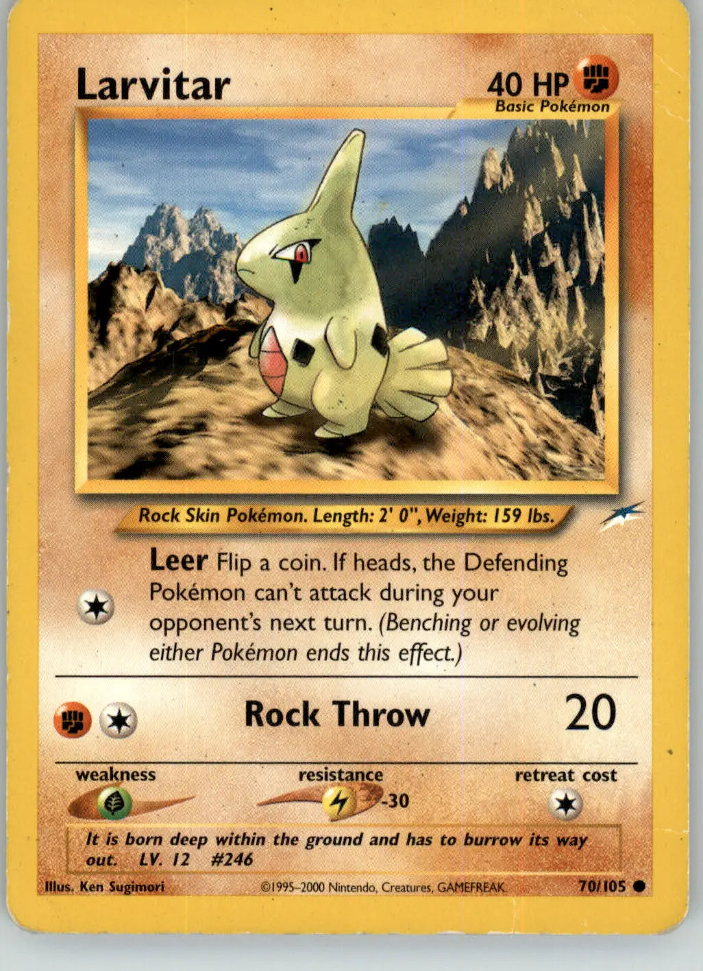 Larvitar - Neo Destiny - 70/105 - Unlimited HP Pokemon - Pokémon Card Single