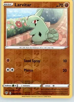 Larvitar - SWSH03: Darkness Ablaze - 086/189 - Reverse Holo LP - Pokémon Card Single