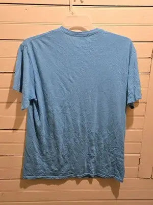 Las Vegas Tshirt Mens Light Blue Short Sleeve Welcome Sign Souvenir Graphic Tee - Apparel
