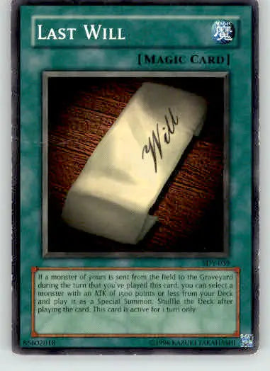 Last Will - Starter Deck: Yugi - SDY-039 - Unlimited HP - Yu-Gi-Oh! Card Single