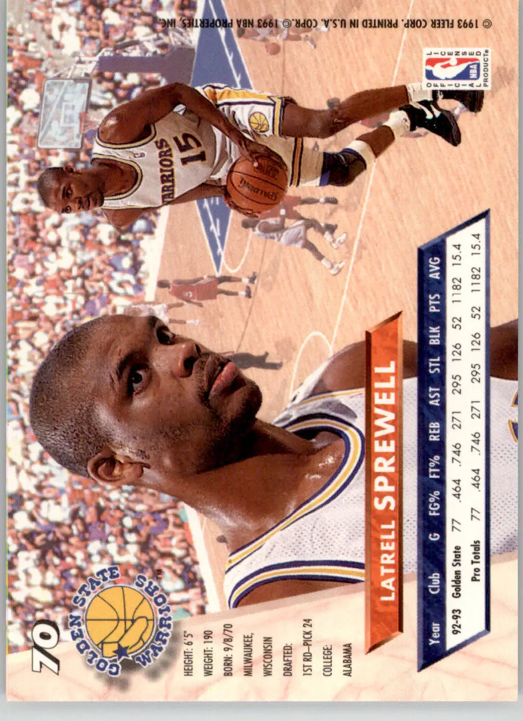 Latrell Sprewell - 1993-94 Ultra - #70 - Basketball - Basketball Card Single