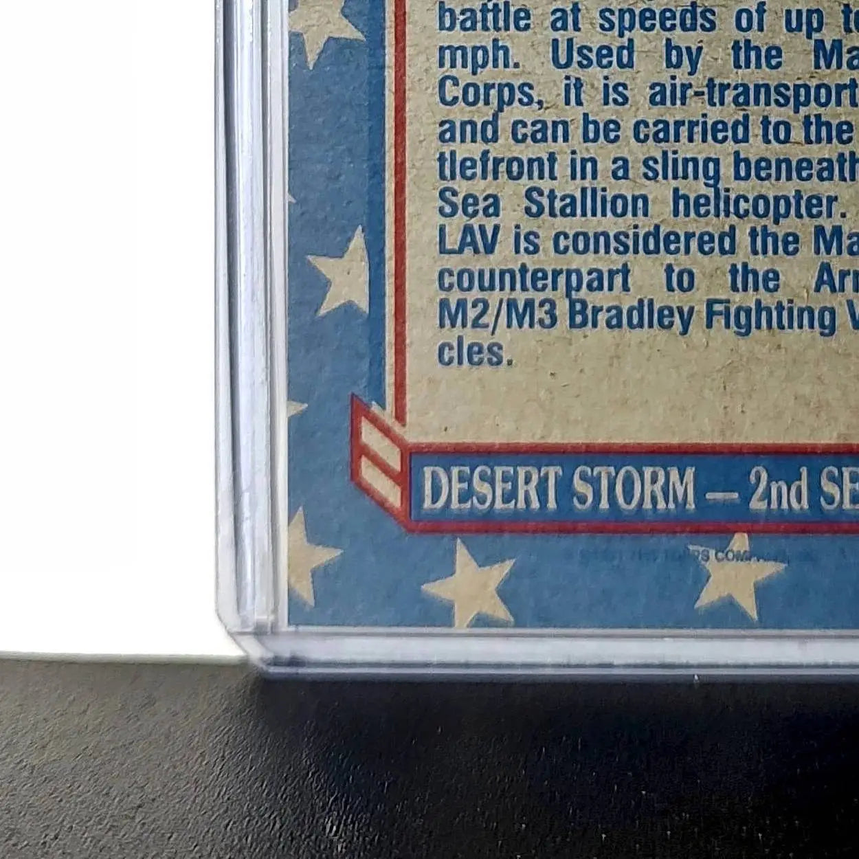 LAV – Light Armored Vehicle 1991 Topps Desert Storm #100 Card