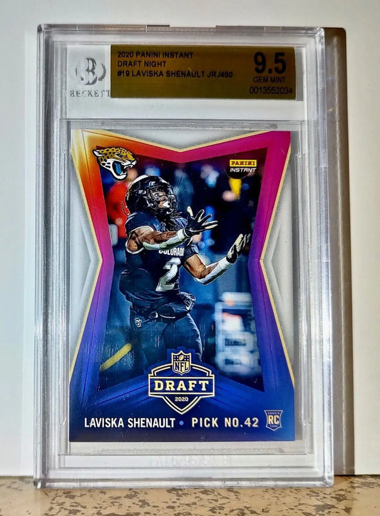 Laviska Shenault Jr. 2020 Panini NFL #19 Draft Rookie 1 of 450 BGS 9.5 Jaguars - Football Card Single