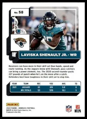 Laviska Shenault Jr. 2022 Donruss #58 Jacksonville Jaguars - Football Card Single