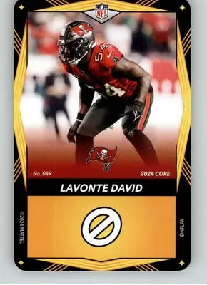 Lavonte David - 2024 UNO Elite Core Edition - Yellow - #049 - Football - Football Card Single