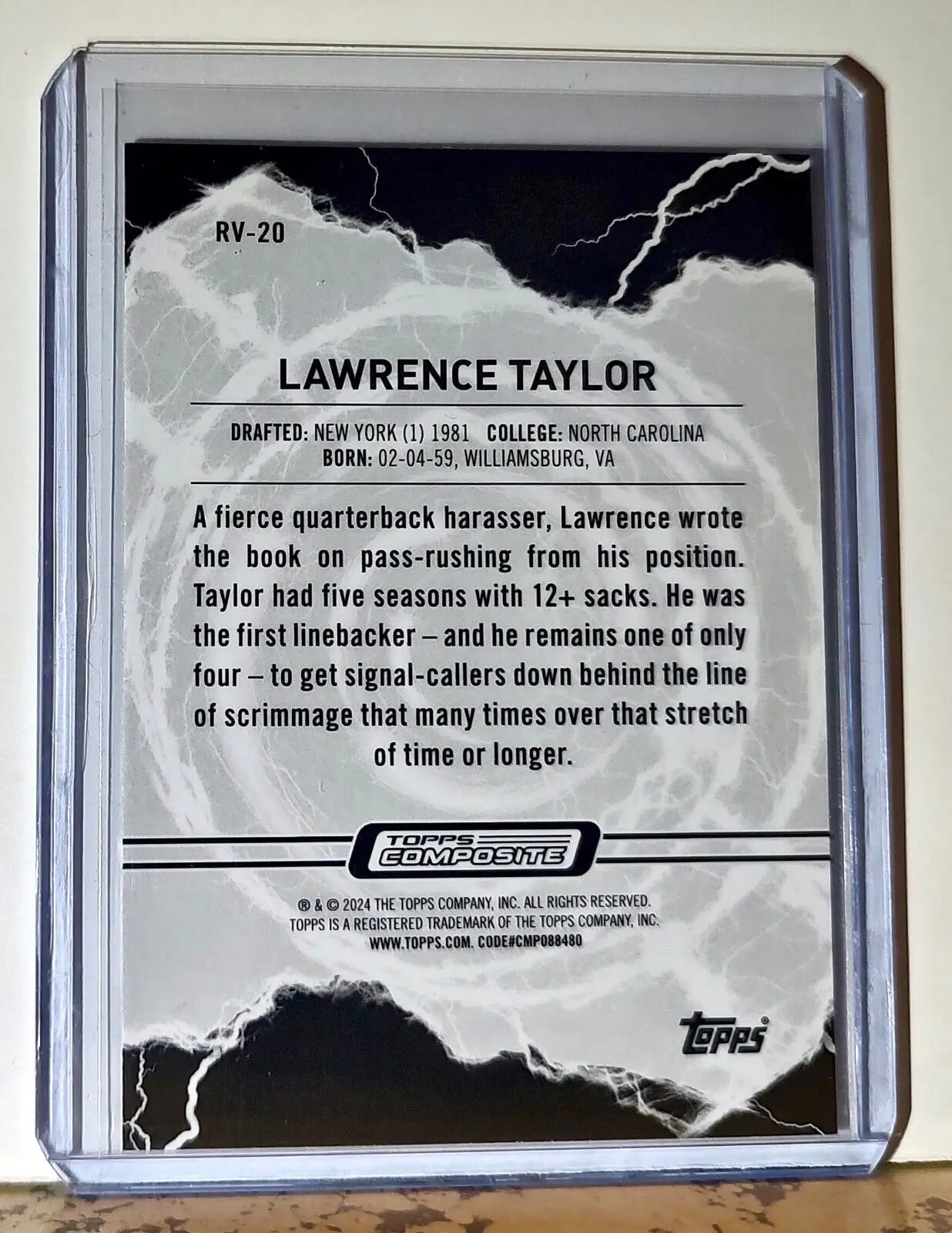 Lawrence Taylor 2023 Topps Resurgence Voltaic NFL #RV-20 Card New York Giants - Football Card Single