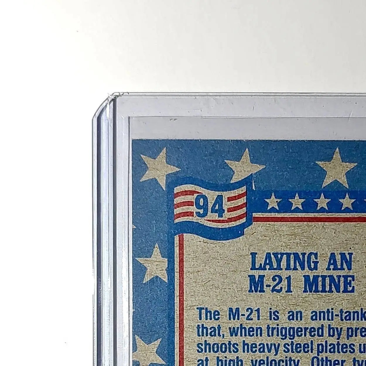 Laying an M-21 Mine 1991 Topps Desert Storm #94 Card
