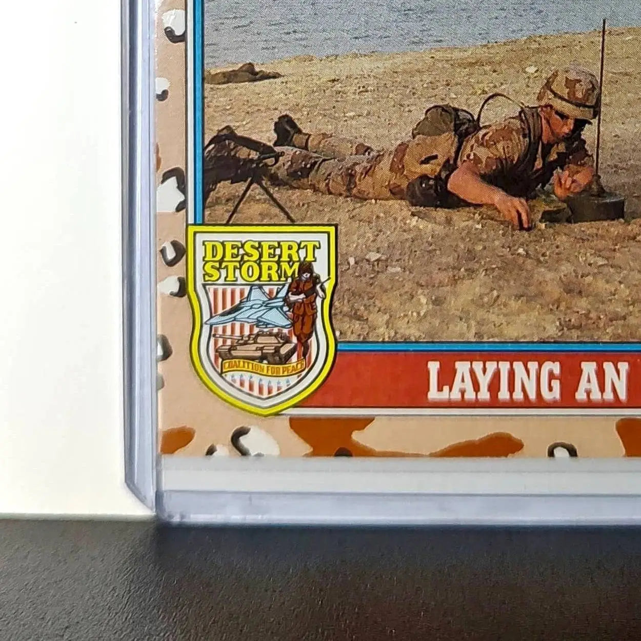 Laying an M-21 Mine 1991 Topps Desert Storm #94 Card