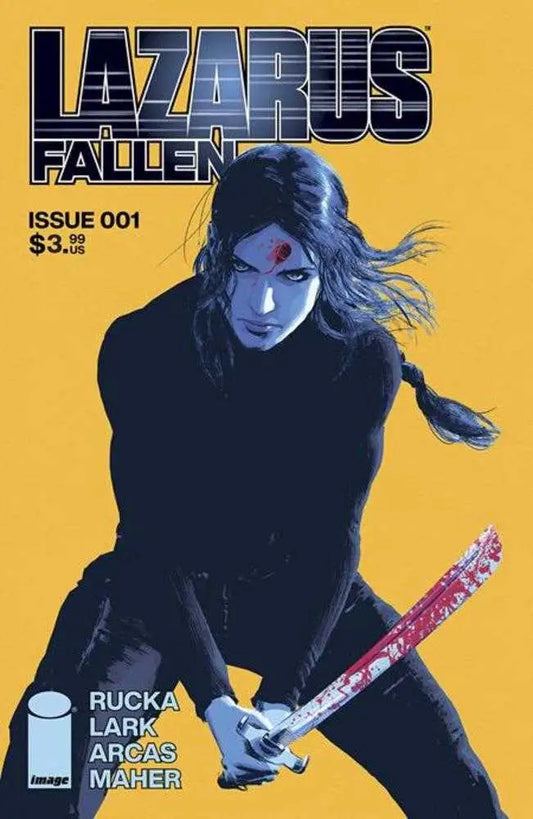 Lazarus Fallen comic book depicting a neo-feudalist world ruled by Forever Carlyle