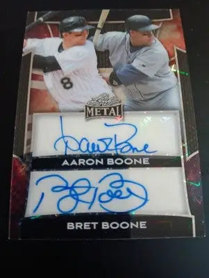Leaf Metal - 1/1 Boone Dual Auto NY Yankees. Bret & Aaron Boone. RARE! EX+-NRMT - Baseball Card Single