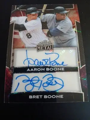 Leaf Metal - 1/1 Boone Dual Auto NY Yankees. Bret & Aaron Boone. RARE! EX+-NRMT - Baseball Card Single