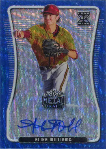 Mojo blue Alika Williams trading card featuring autograph on holographic background