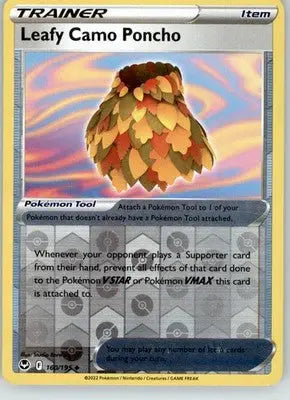 Leafy Camo Poncho - Silver Tempest - 160/195 - Reverse Holo LP Pokemon - Pokémon Card Single