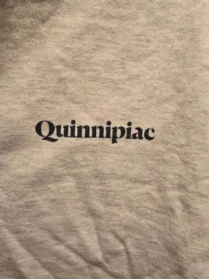 League Sweatshirt Mens L Quinnipiac Pullover Snap Mock Neck White Fleece - Apparel