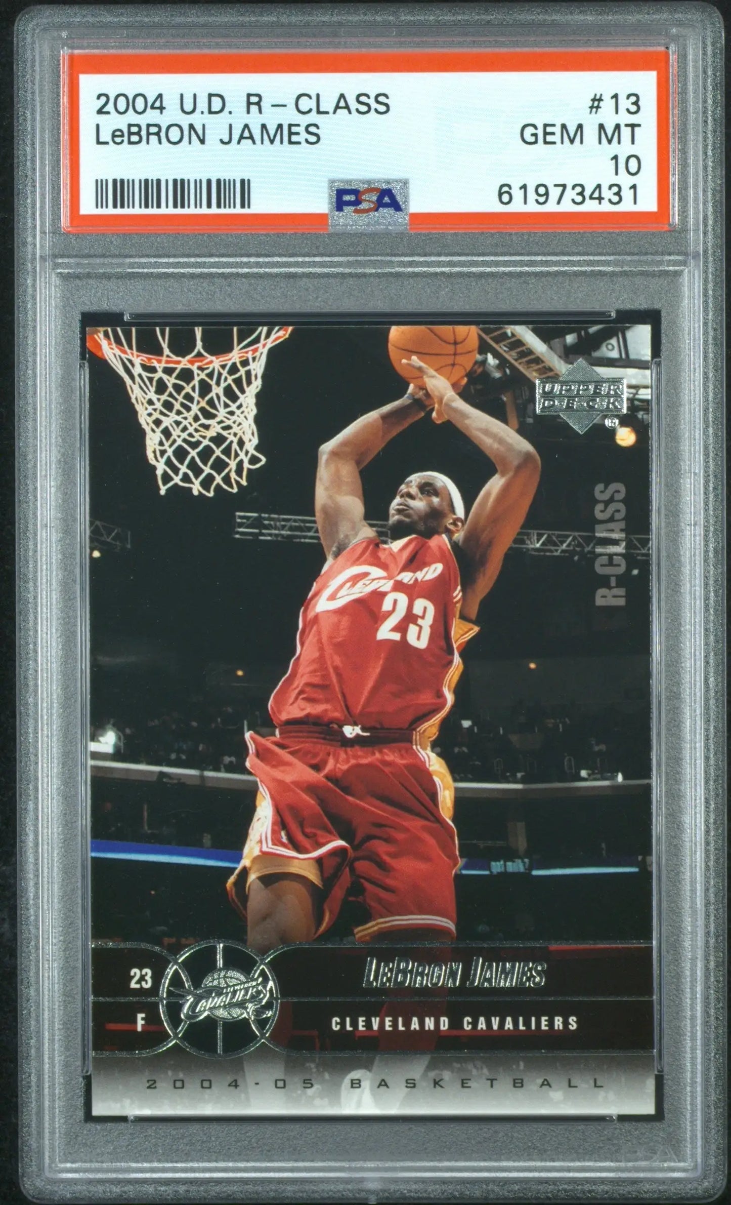 LeBron James 2004 Upper Deck R-Class #13 PSA 10 Gem Mint - Basketball Card Single