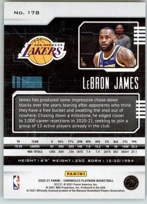 LeBron James - 2020-21 Panini Chronicles - #178 - Basketball - Basketball Card Single