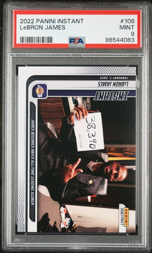 Lebron James 2022 Panini #108 NBA Record Basketball Card 1 of 14773 PSA 9 Mint - Basketball Card Single