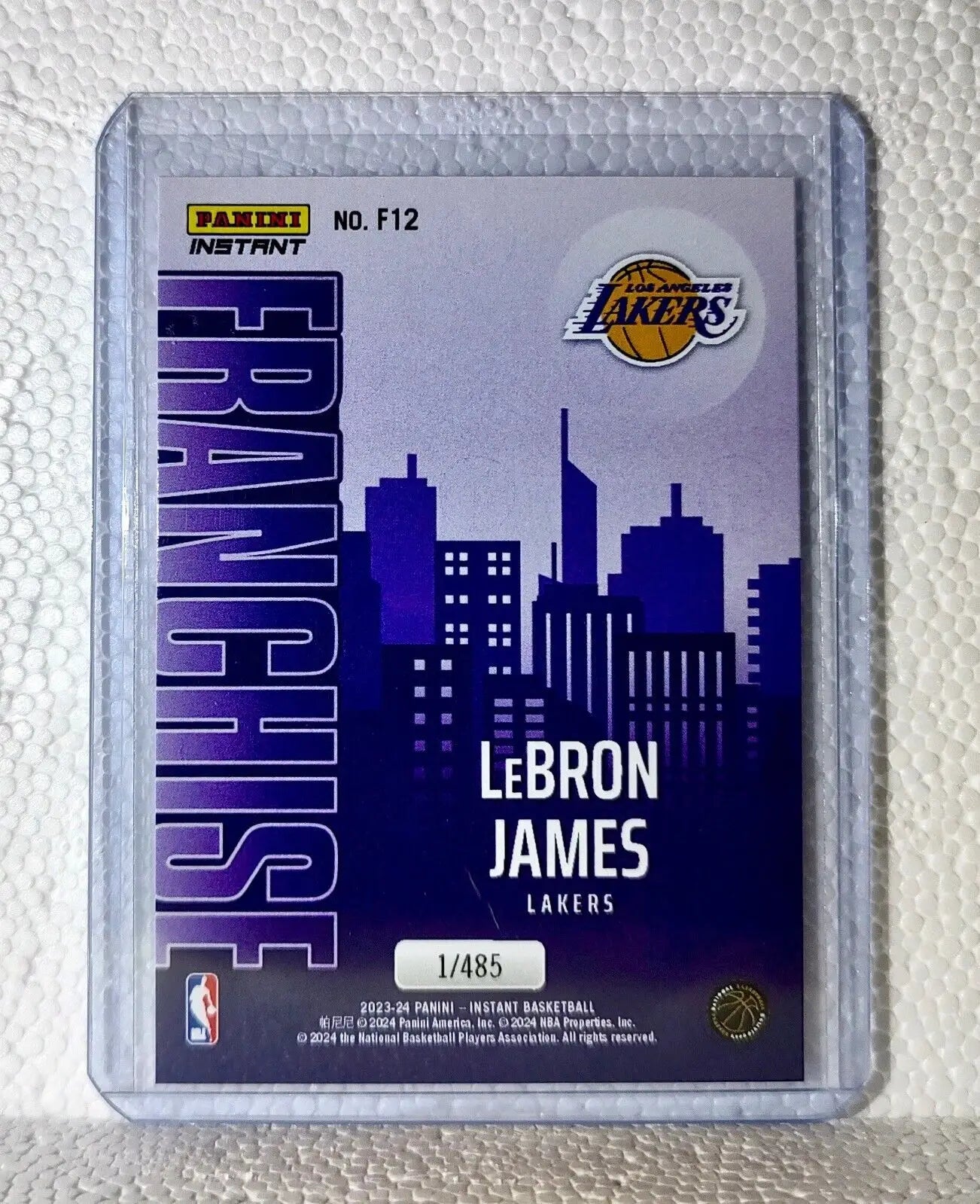 LeBron James 2023-24 NBA #12 Franchise Basketball Card Los Angeles Lakers 1/485 - Basketball Card Single